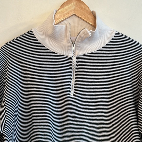 Striped Collared Long Sleeve Top | OAK + FORT - Picture 3 of 4
